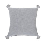 20" X 20" Light Gray 100% Cotton Zippered Pillow