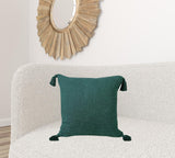 20" X 20" Jet Black 100% Cotton Zippered Pillow