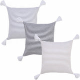 20" X 20" Blue 100% Cotton Geometric Zippered Pillow