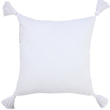 20" X 20" Black And White 100% Cotton Striped Zippered Pillow