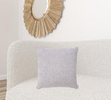 20" X 20" Orange And White 100% Cotton Geometric Zippered Pillow