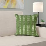 20" X 20" Gray And White 100% Cotton Striped Zippered Pillow