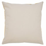 20" X 20" Yellow And White 100% Cotton Striped Zippered Pillow