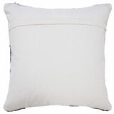 20" X 20" Black And Off-White 100% Cotton Geometric Zippered Pillow