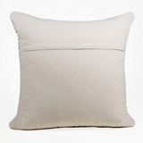 18" X 18" Blue And Ivory 100% Cotton Geometric Zippered Pillow