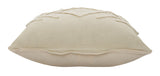 20" X 20" Birch And White 100% Cotton Geometric Zippered Pillow