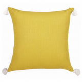 20" X 20" Mustard Linen Striped Zippered Pillow