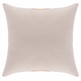 20" X 20" Rust And Off-White 100% Cotton Geometric Zippered Pillow