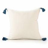 20" X 20" Navy And Golden Yellow Polyester Tropical Zippered Pillow