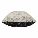 30" X 30" White And Blue 100% Cotton Geometric Zippered Pillow