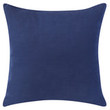 20" X 20" Navy And Ivory 100% Cotton Abstract Zippered Pillow