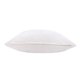 20" X 20" Ivory 100% Cotton Zippered Pillow