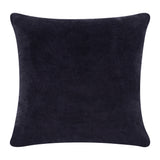 20" X 20" Black 100% Cotton Zippered Pillow
