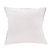 22" X 22" Sage Green And White 100% Cotton Striped Zippered Pillow