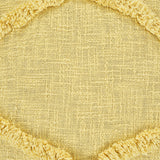 20" X 20" Yellow Diamond Cotton Zippered Pillow