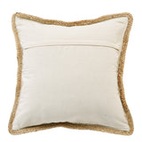 20" X 20" Sweet Pea Green, White And Tan 100% Cotton Striped Zippered Pillow