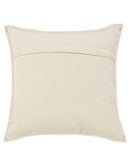 20" X 20" Gray And Cream 100% Cotton Zippered Pillow