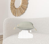 18" X 18" Light Gray 100% Cotton Geometric Zippered Pillow