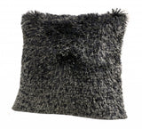 20" X 20" Dark Gray Polyester Zippered Pillow
