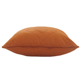 20" X 20" Orange And Dark Orange 100% Cotton Diamond Zippered Pillow