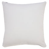 20" X 20" Navy And White 100% Cotton Geometric Zippered Pillow