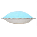 20" X 20" Bright Blue 100% Cotton Zippered Pillow
