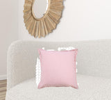 20" X 20" Bright Blue 100% Cotton Zippered Pillow