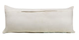 14" X 36" Off-White Red Blue Orange And Green 100% Cotton Striped Zippered Pillow