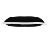 14" X 36" Black And White 100% Cotton Geometric Zippered Pillow
