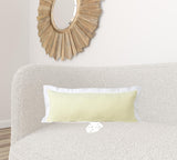 14" X 36" Deep Coral And White 100% Cotton Geometric Zippered Pillow