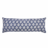 14" X 36" Light Yellow And White 100% Cotton Geometric Zippered Pillow