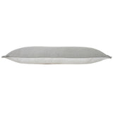 14" X 36" Light Gray 100% Cotton Zippered Pillow