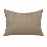 14" X 20" Tan And Brown Linen Striped Zippered Pillow