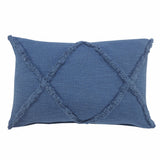 16" X 24" Cobalt Blue 100% Cotton Zippered Pillow
