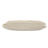 14" X 36" Cream 100% Cotton Zippered Pillow
