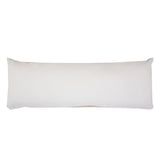 14" X 36" Navy And White 100% Cotton Geometric Zippered Pillow
