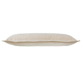 14" X 36" Beige 100% Cotton Zippered Pillow