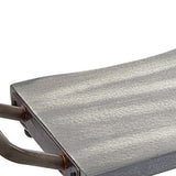 27" Gray and Black Wood and Metal Serving Tray With Handles