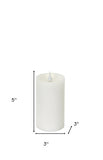 Set of Three Yellow Flameless Pillar Candle