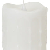 Set of Two Yellow Flameless Pillar Candles