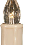 Set of Twentyfour Off White Flameless Christmas Taper Candle