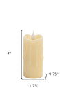 Set of Two Beige Flameless Pillar Candle