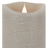 7" Gray Flameless Pillar Candle