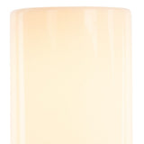 8" White with Orange Flame Flameless Designer Candle
