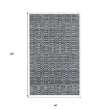 8' X 10' Charcoal And Dark Grey Hand Loomed Area Rug