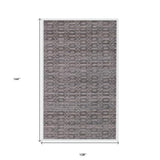 9' X 12' Charcoal And Rust Hand Loomed Area Rug