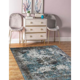 8 Gray And Ivory Abstract Hand Loomed Area Rug