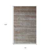 8' X 11' Tan And Brown Ombre Hand Loomed Area Rug