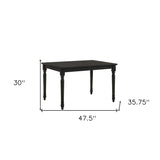 42" White Round Turned Pedestal Base Wood Dining Table