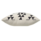 20" X 20" Black Zippered Southwestern Indoor Outdoor Throw Pillow
